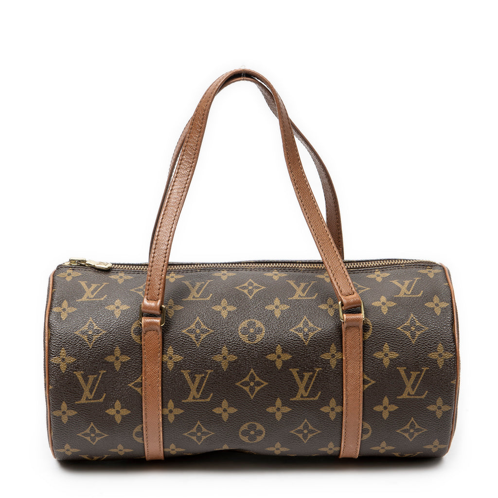 Handbag Papillon 30 Brown Monogram Canvas