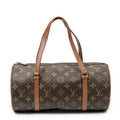 Handbag Papillon 30 Brown Monogram Canvas
