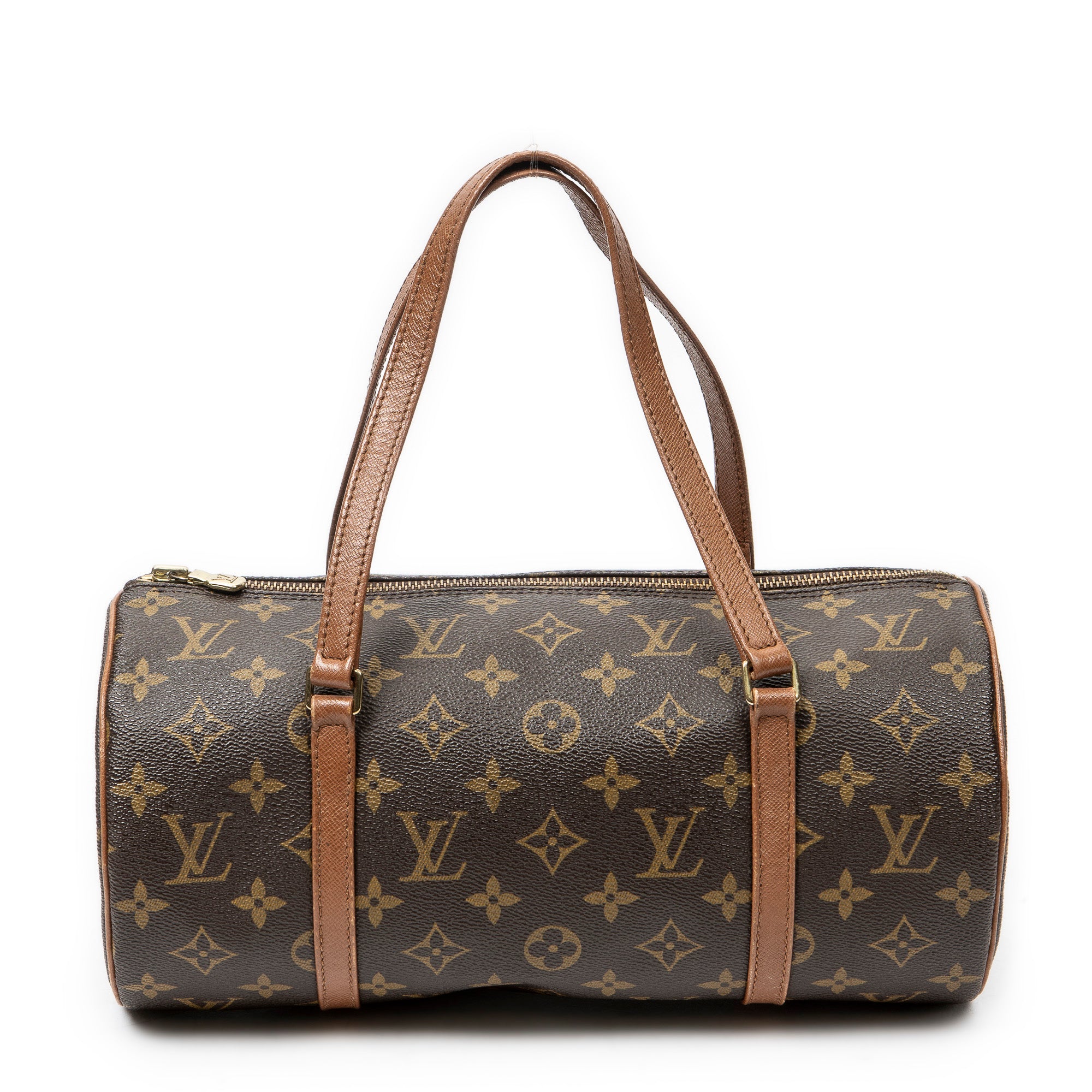 Handbag Papillon 30 Brown Monogram Canvas