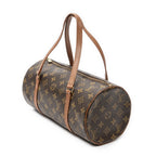 Handbag Papillon 30 Brown Monogram Canvas