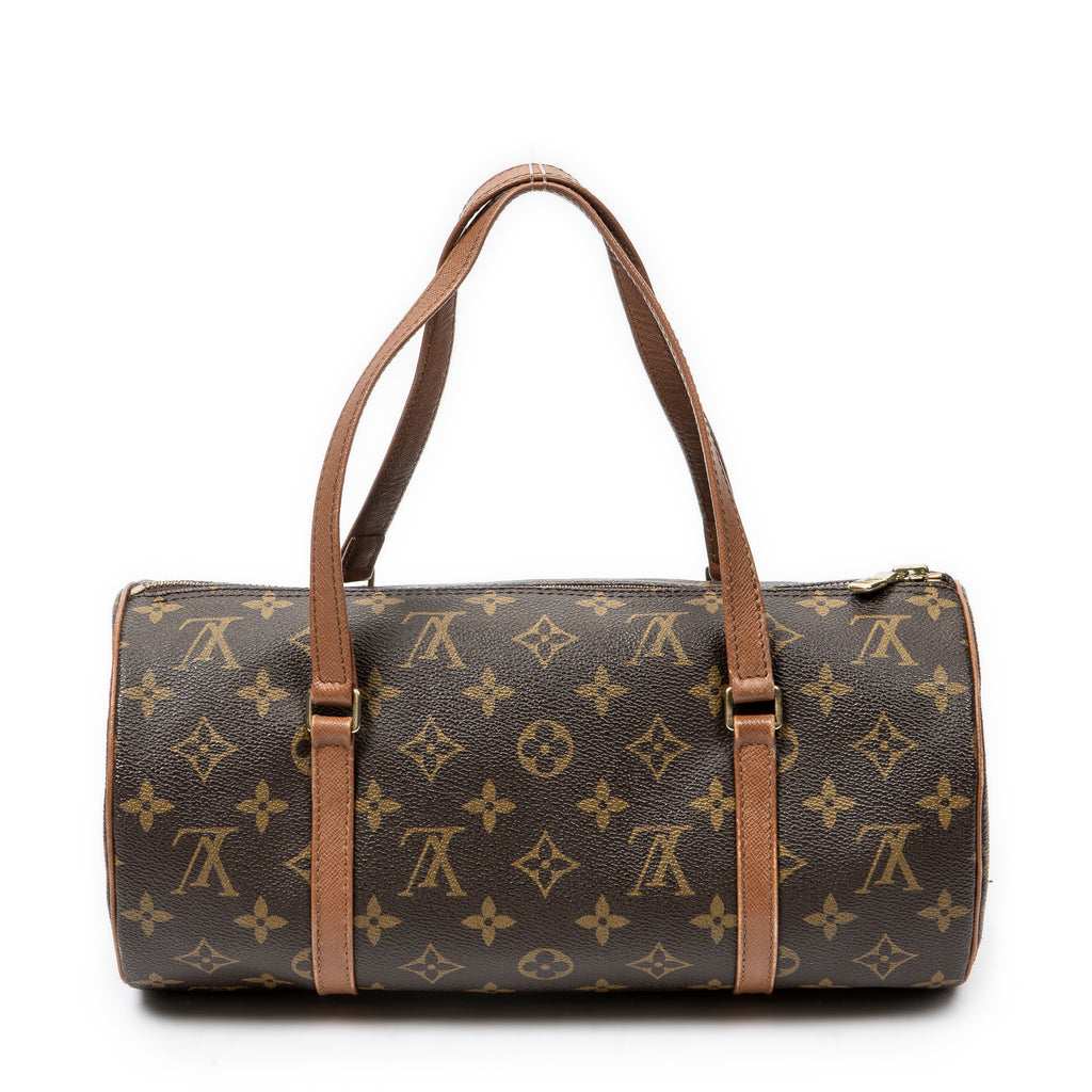 Handbag Papillon 30 Brown Monogram Canvas