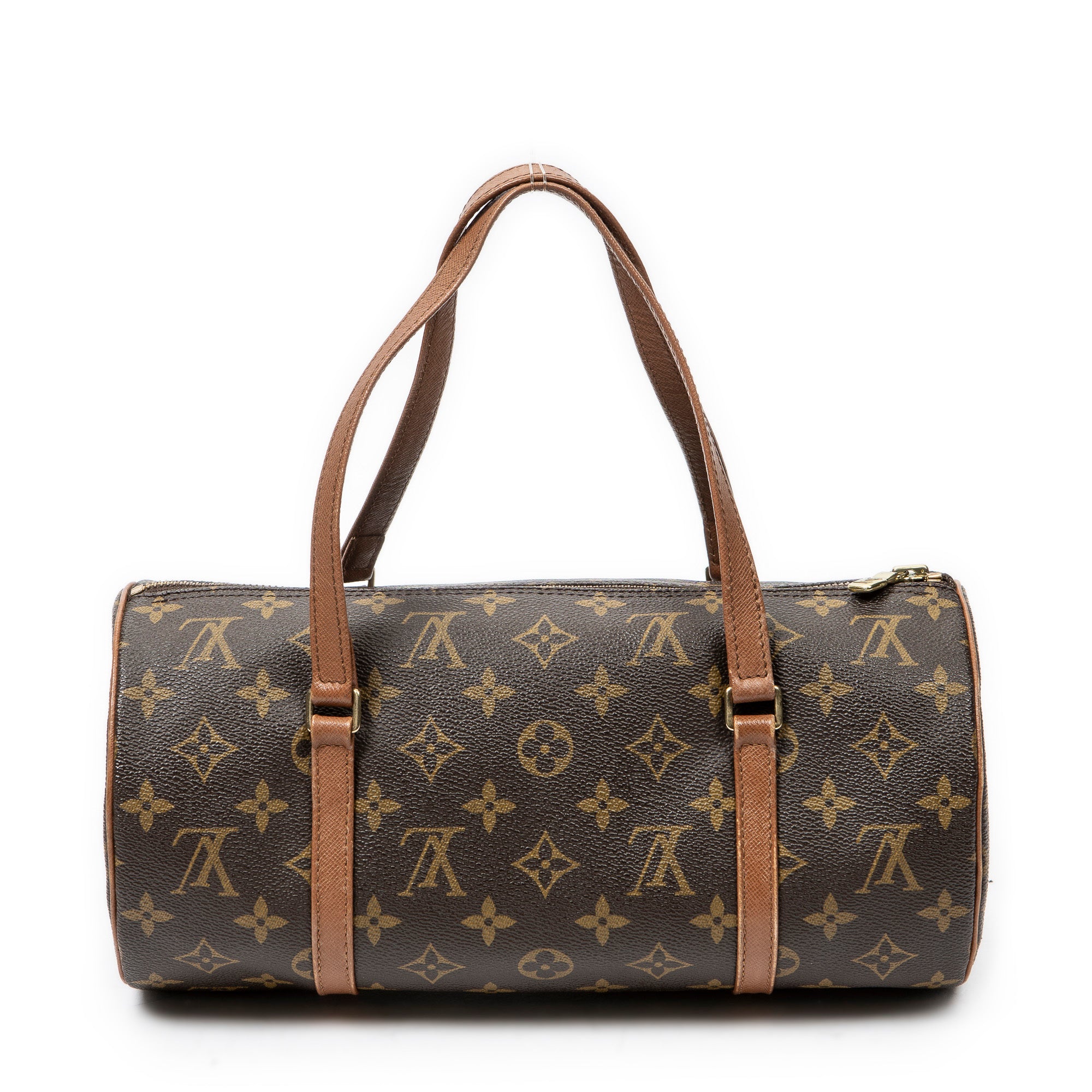 Handbag Papillon 30 Brown Monogram Canvas