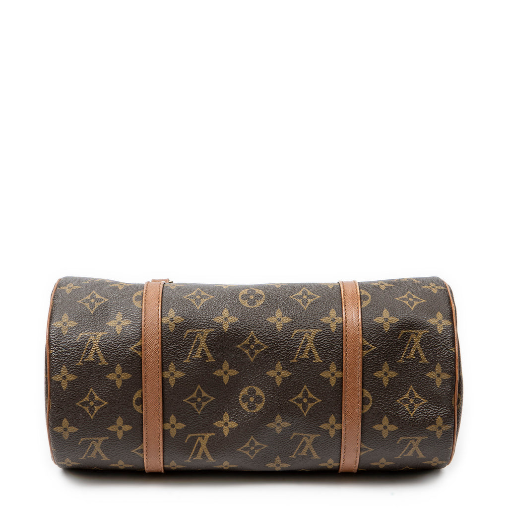 Handbag Papillon 30 Brown Monogram Canvas