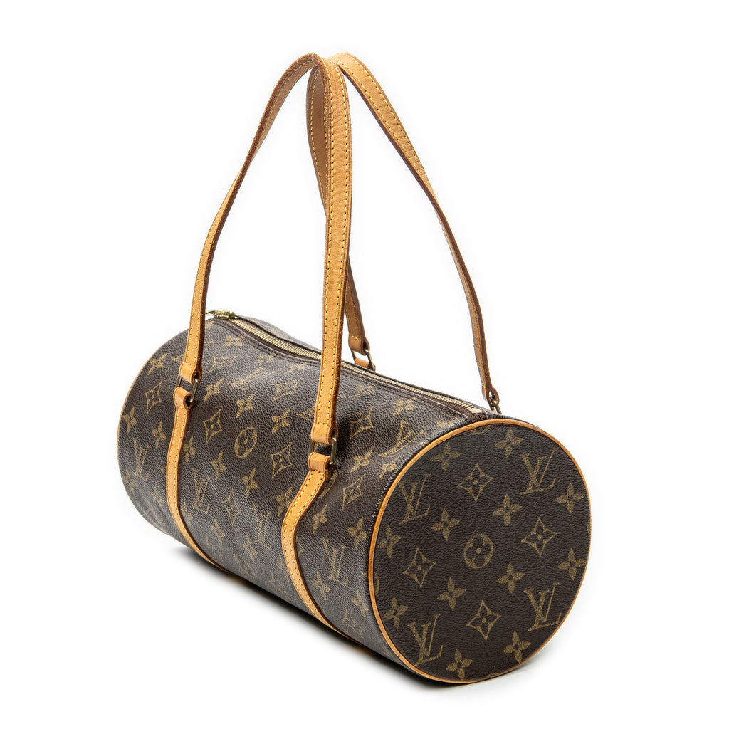 Handbag Papillon 30 Brown Monogram Canvas