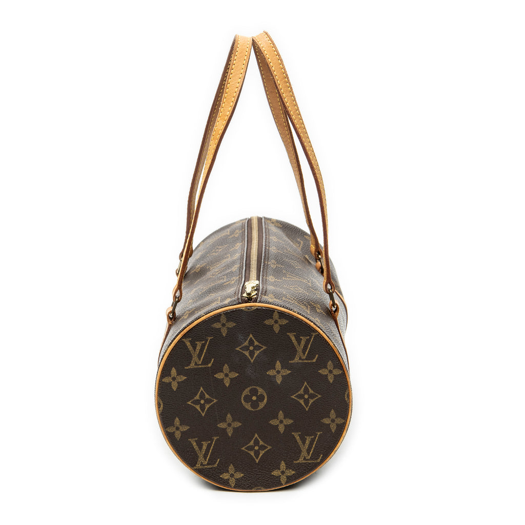 Handbag Papillon 30 Brown Monogram Canvas
