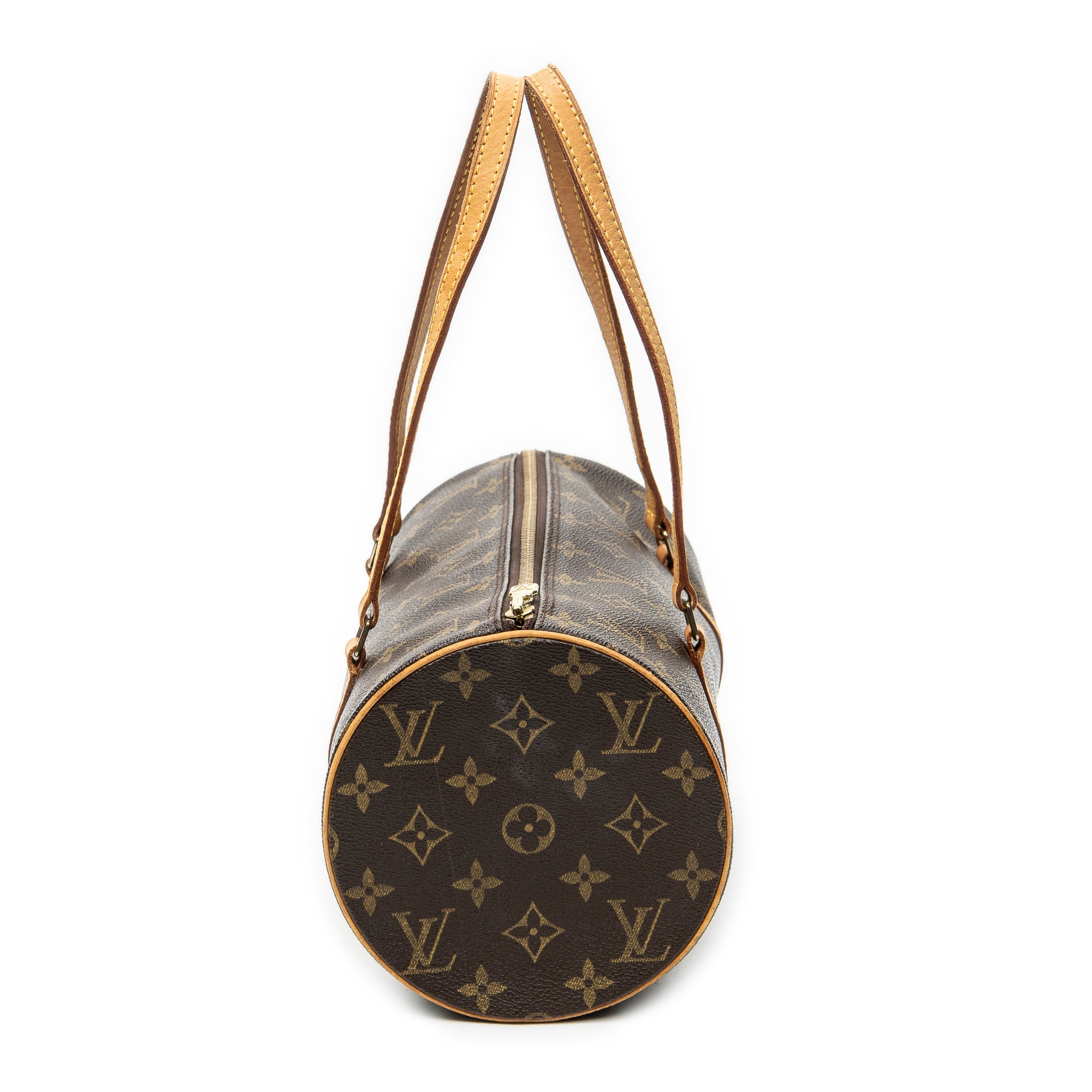 Handbag Papillon 30 Brown Monogram Canvas
