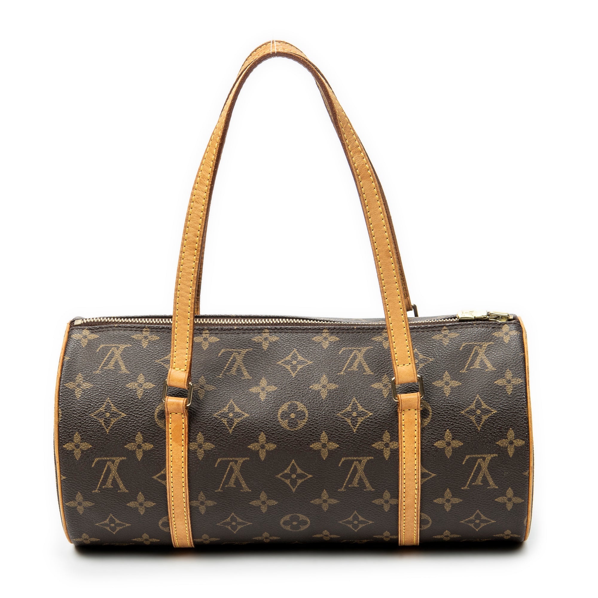 Handbag Papillon 30 Brown Monogram Canvas