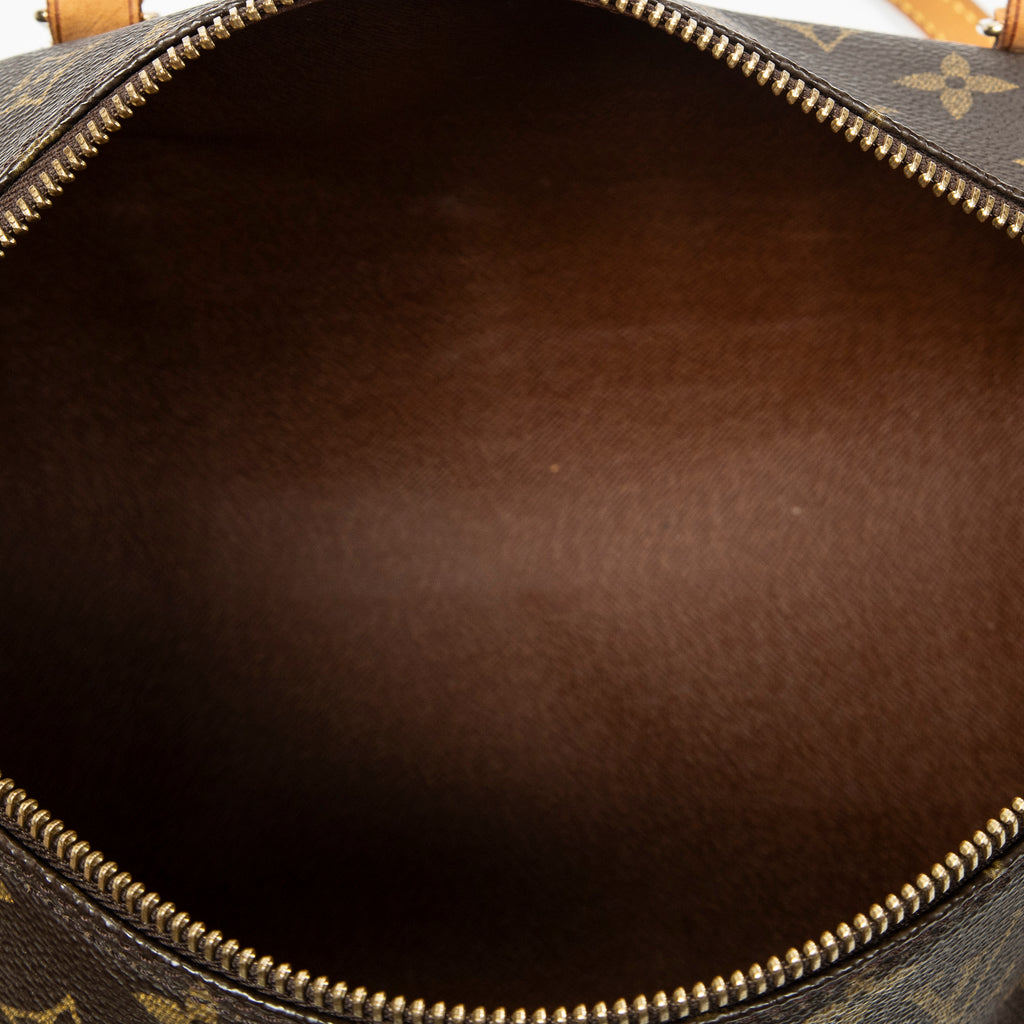 Handbag Papillon 30 Brown Monogram Canvas