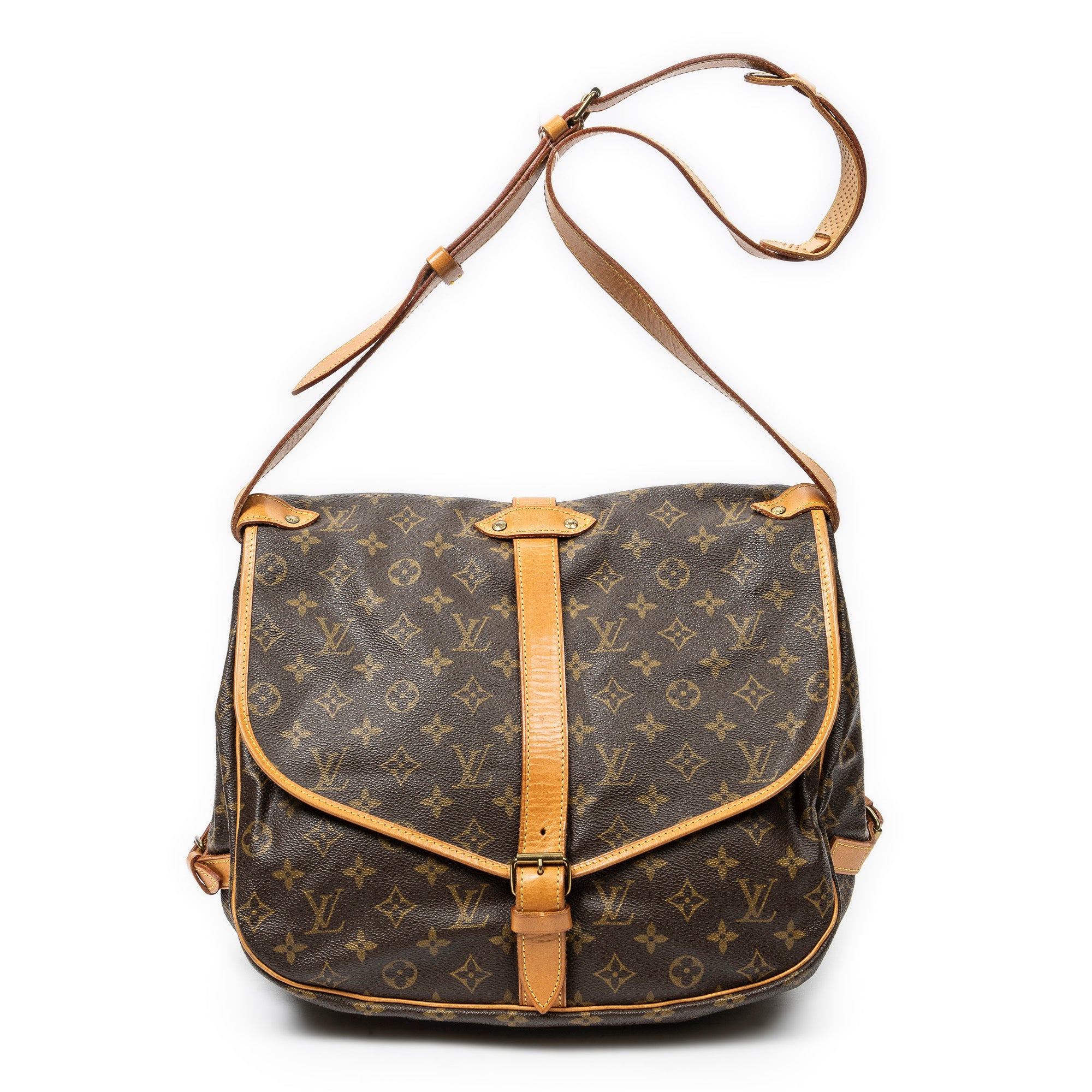 Shoulder Bag Saumur GM Brown Monogram Canvas