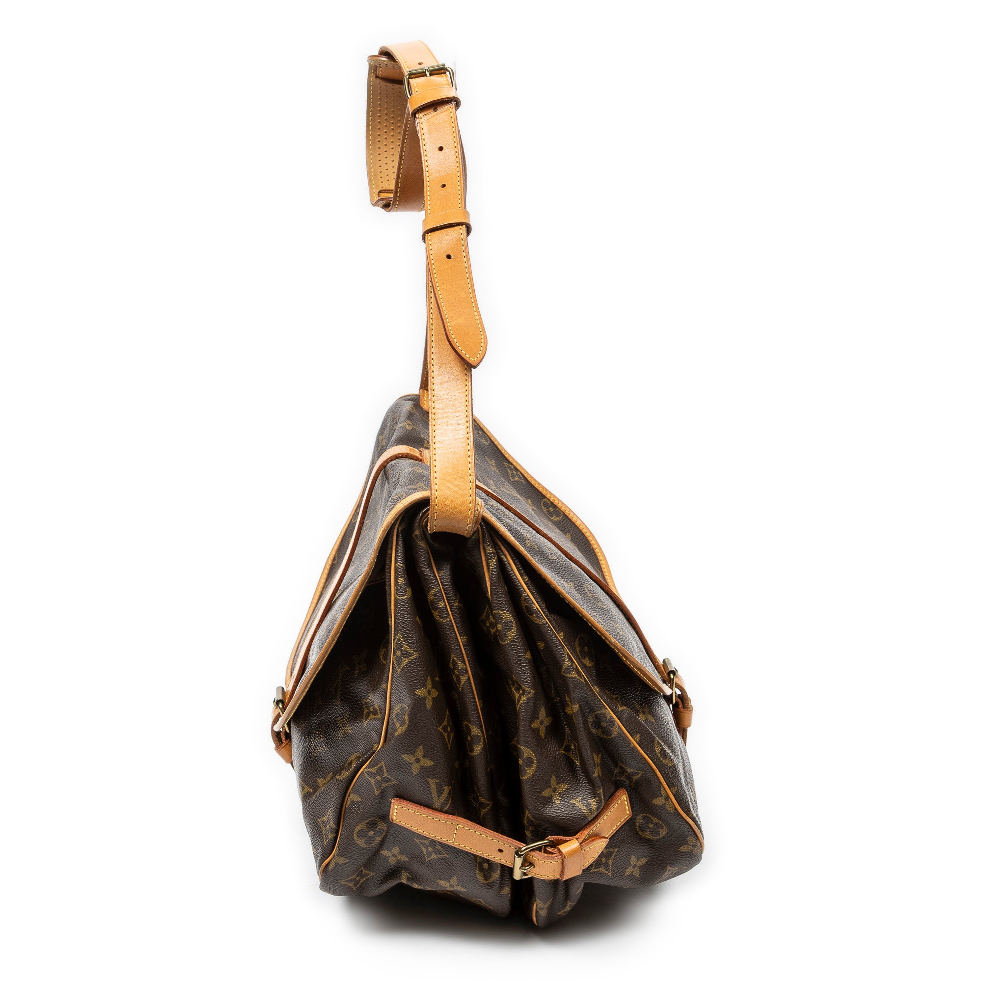 Shoulder Bag Saumur GM Brown Monogram Canvas