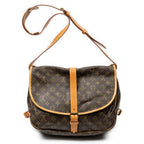Shoulder Bag Saumur GM Brown Monogram Canvas