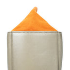 Shoulder Bag Small Tricolor Trapeze Black Calfskin Leather