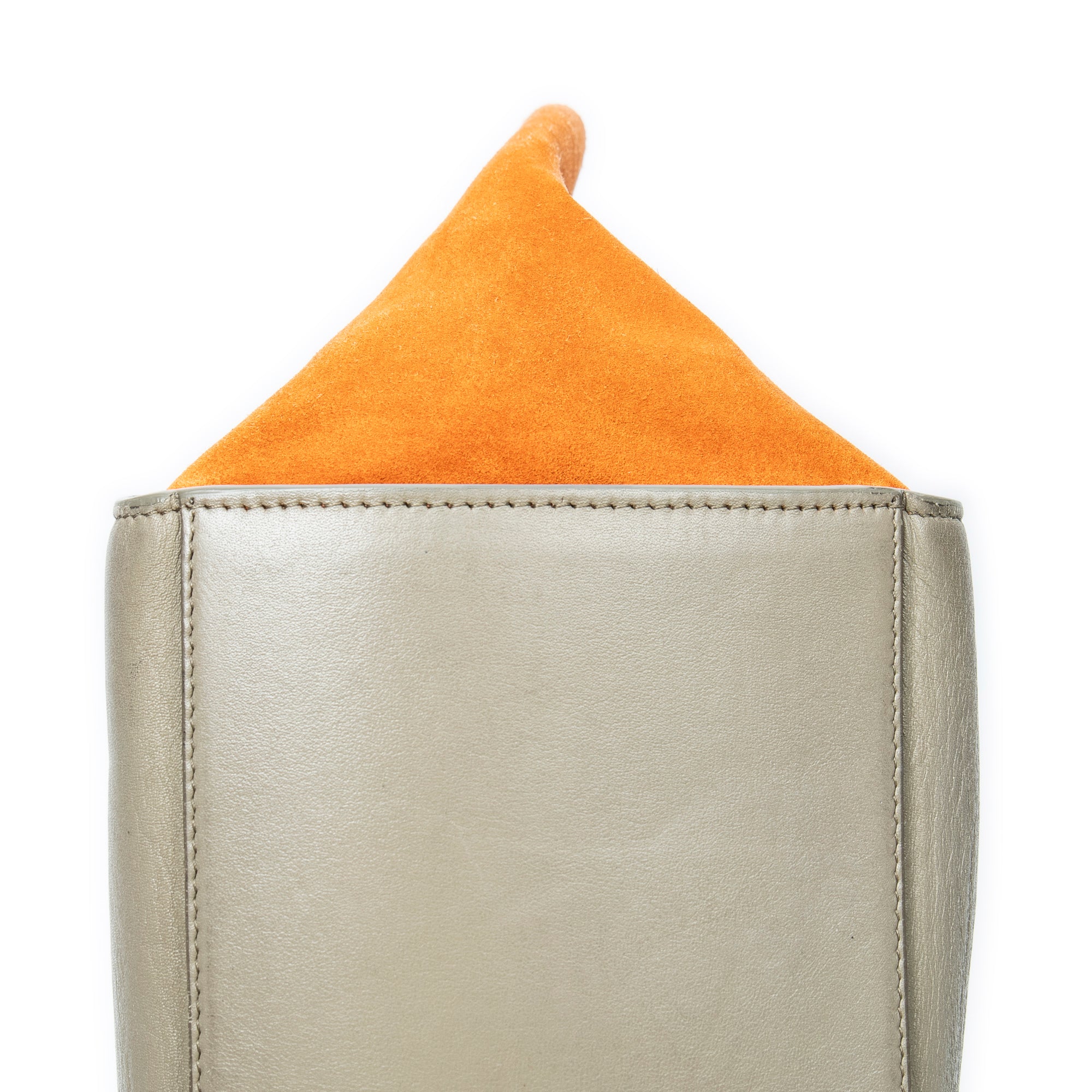 Shoulder Bag Small Tricolor Trapeze Black Calfskin Leather