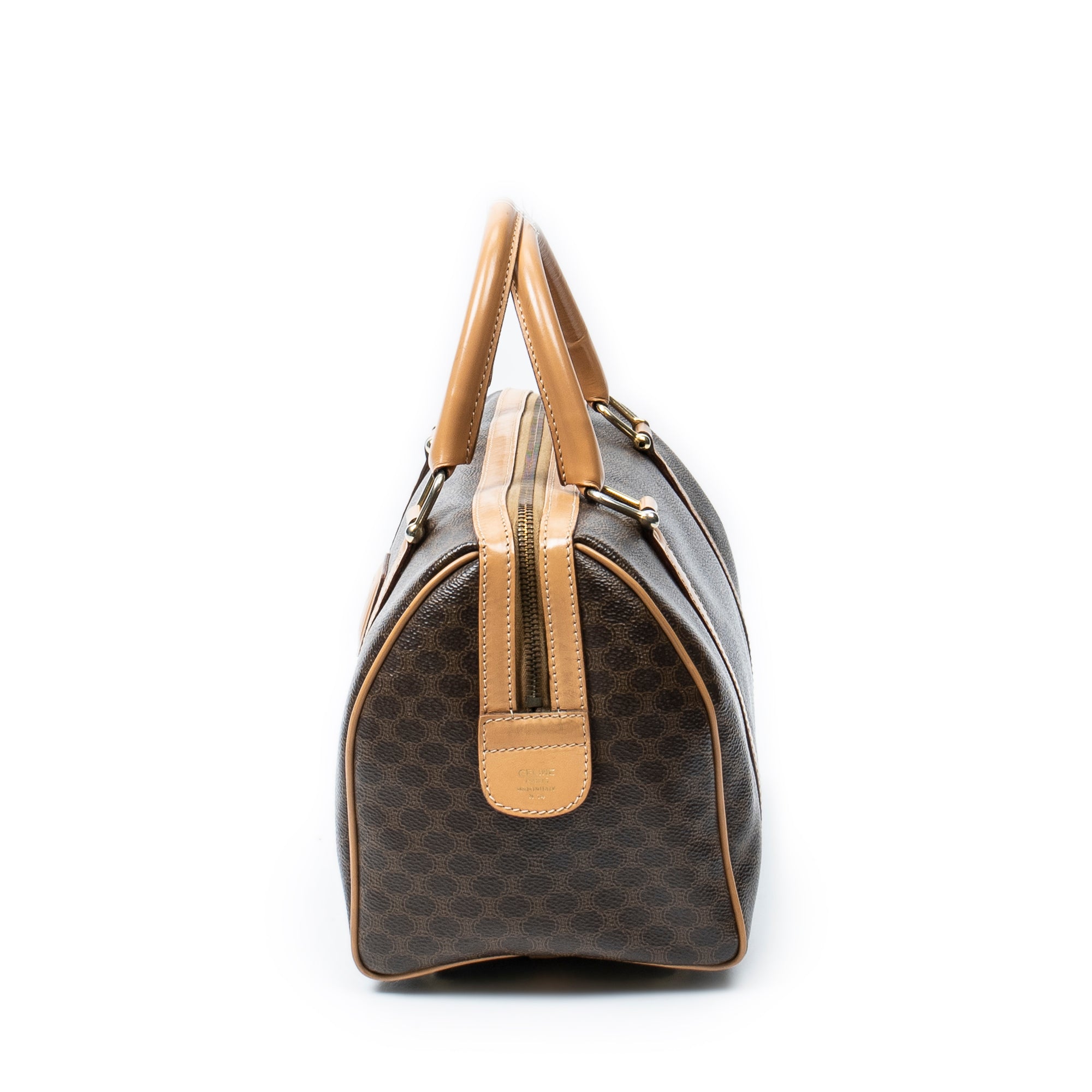 Handbag Small Boston Beige Macadam Coated Canvas