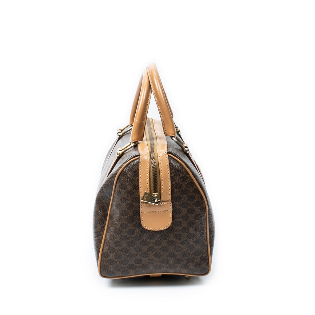 Handbag Small Boston Beige Macadam Coated Canvas