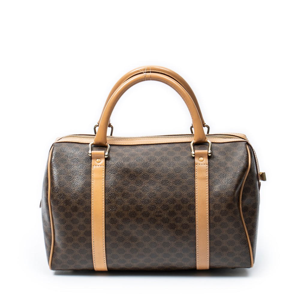 Handbag Small Boston Beige Macadam Coated Canvas