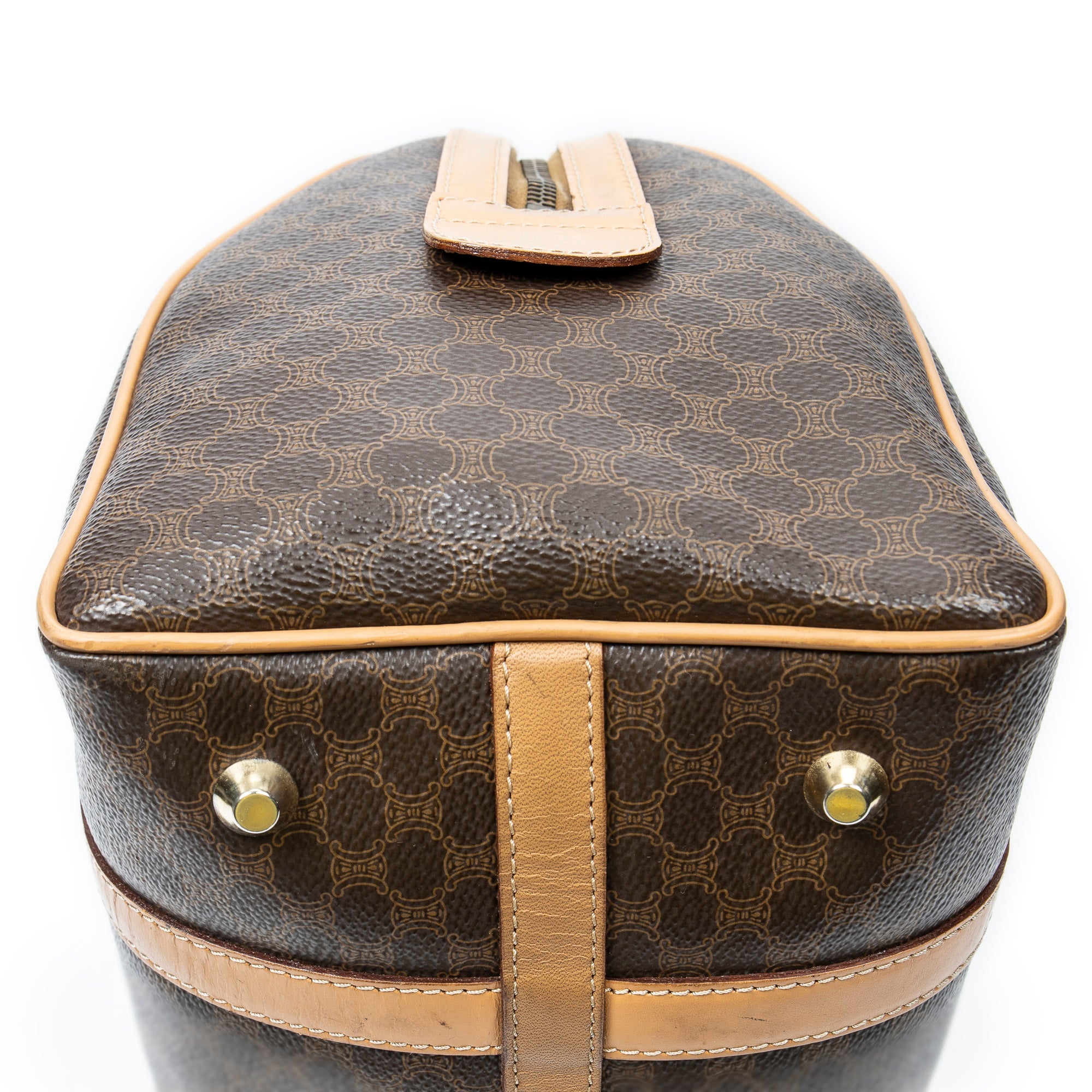 Handbag Small Boston Beige Macadam Coated Canvas