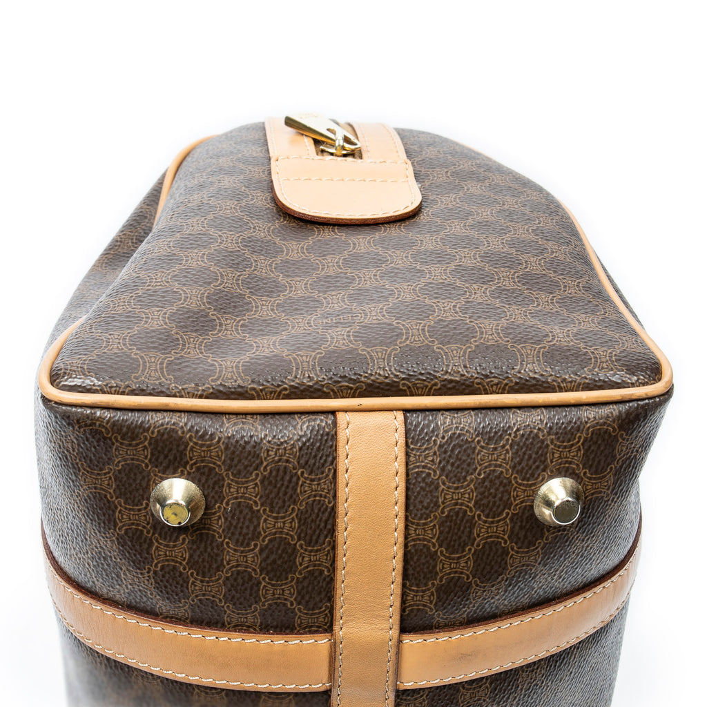 Handbag Small Boston Beige Macadam Coated Canvas