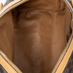 Handbag Small Boston Brown Macadam Coated Canvas