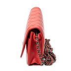 Shoulder Bag Boy Wallet on Chain Red Quilted Lambskin Leather