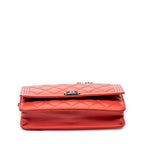 Shoulder Bag Boy Wallet on Chain Red Quilted Lambskin Leather
