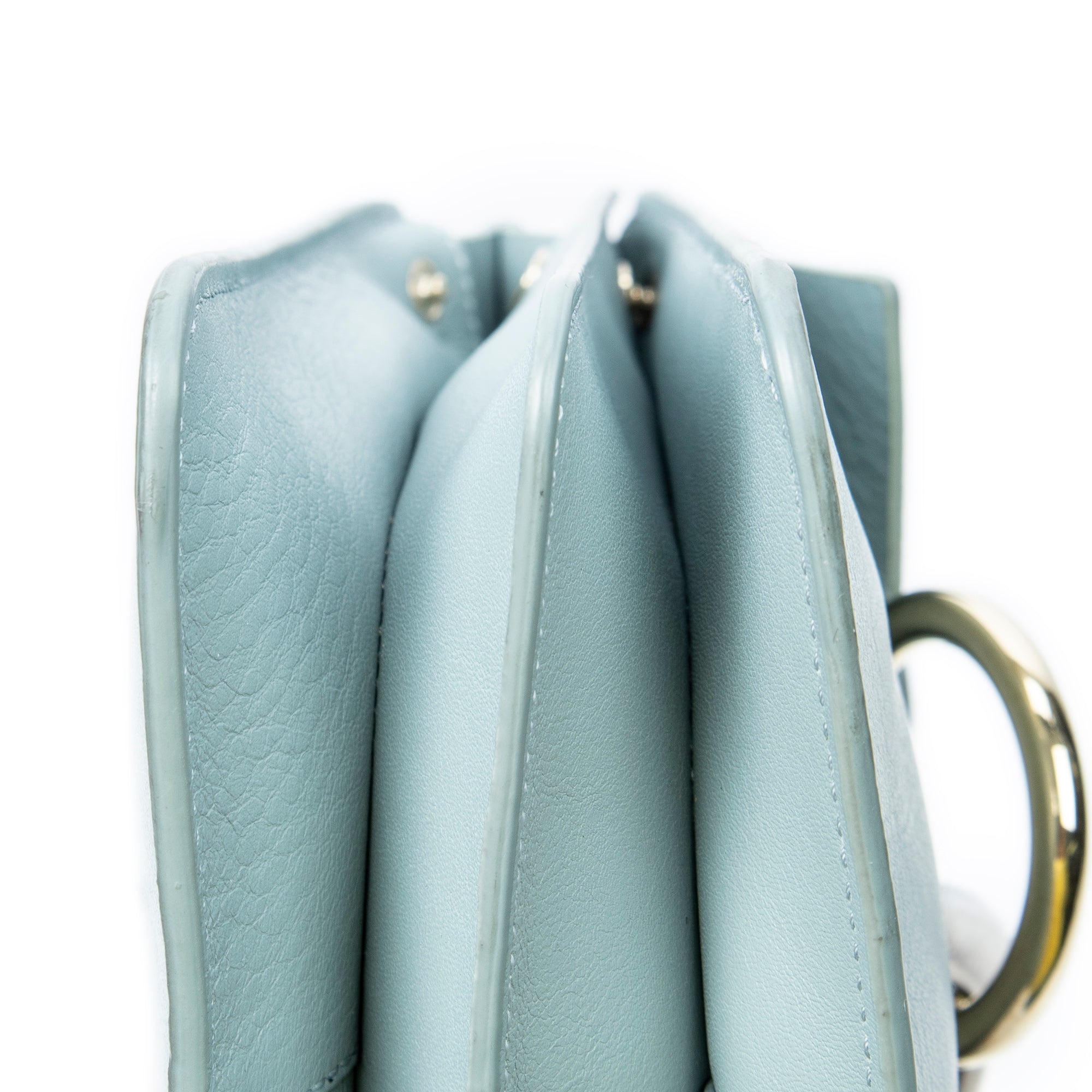 Shoulder Bag Small Faye Bracelet Bag Light Blue Calfskin Leather