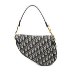 Bolso de Hombro New Saddle Bag Lona Jacquard Oblique Azul Marino