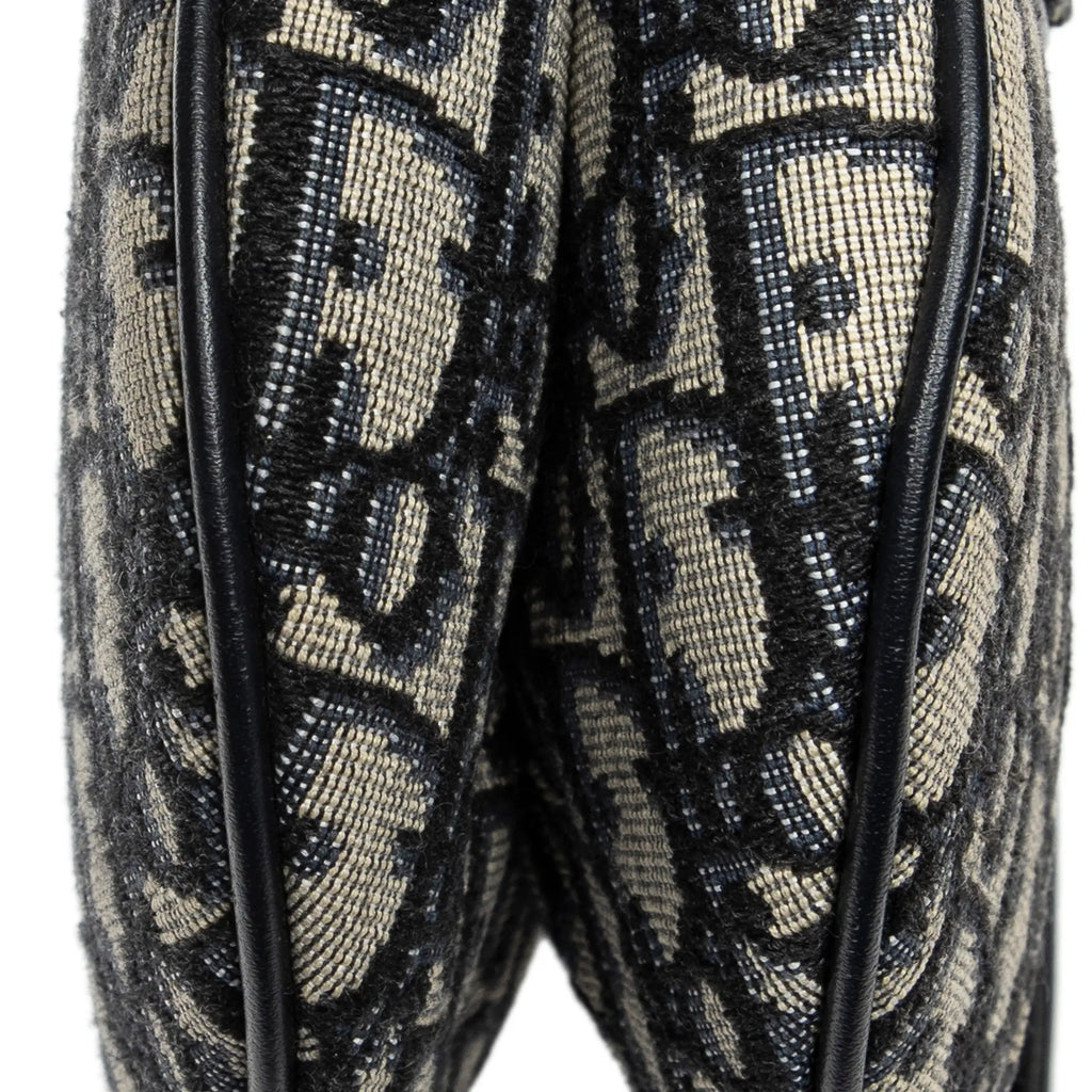 Bolso de Hombro New Saddle Bag Lona Jacquard Oblique Azul Marino