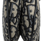 Bolso de Hombro New Saddle Bag Lona Jacquard Oblique Azul Marino