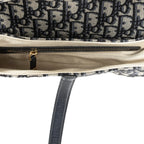 Bolso de Hombro New Saddle Bag Lona Jacquard Oblique Azul Marino