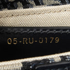Shoulder Bag New Saddle Bag Navy Oblique Jacquard Canvas