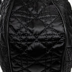 Shoulder Bag Charming Tote Black Cannage Nylon Canvas