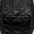 Shoulder Bag Charming Tote Black Cannage Nylon Canvas