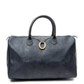 Bolsa de viaje vintage mediana Boston Navy lona revestida Diorissimo