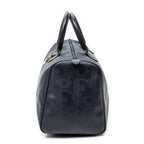Bolsa de viaje vintage mediana Boston Navy lona revestida Diorissimo