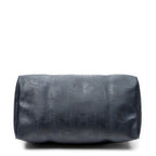 Bolsa de viaje vintage mediana Boston Navy lona revestida Diorissimo
