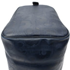 Bolsa de viaje vintage mediana Boston Navy lona revestida Diorissimo