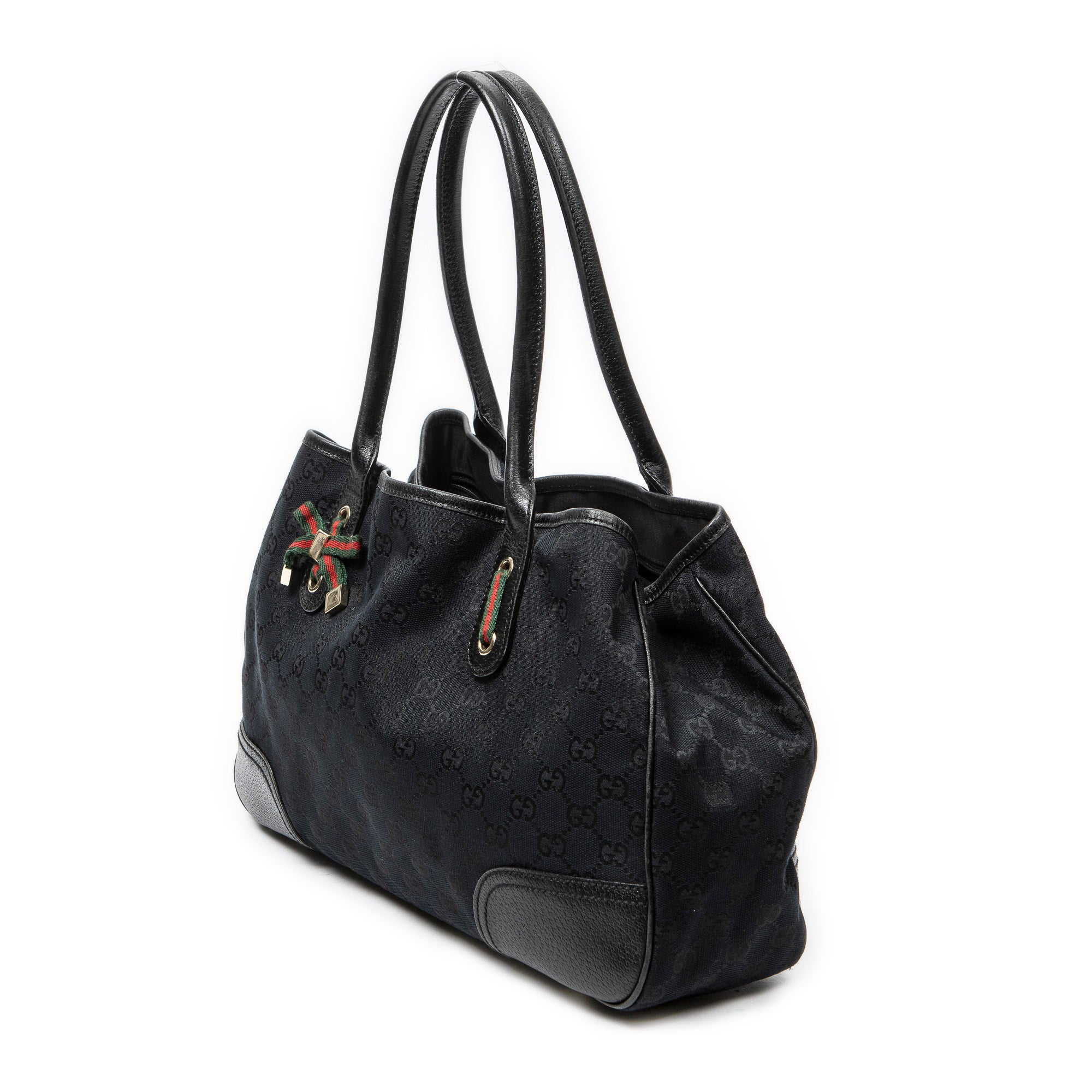 Shoulder Bag Medium Princy Tote Black Monogrammed Canvas