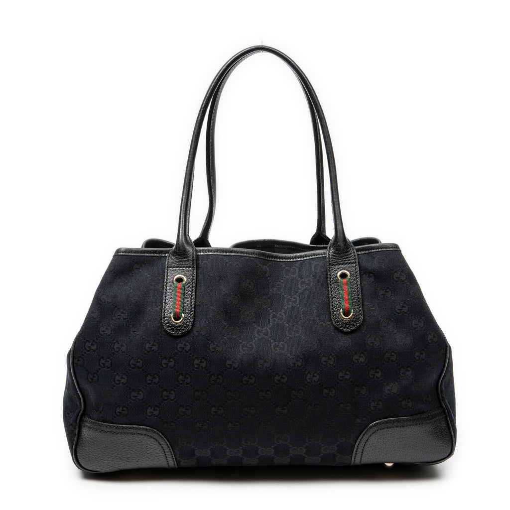 Shoulder Bag Medium Princy Tote Black Monogrammed Canvas