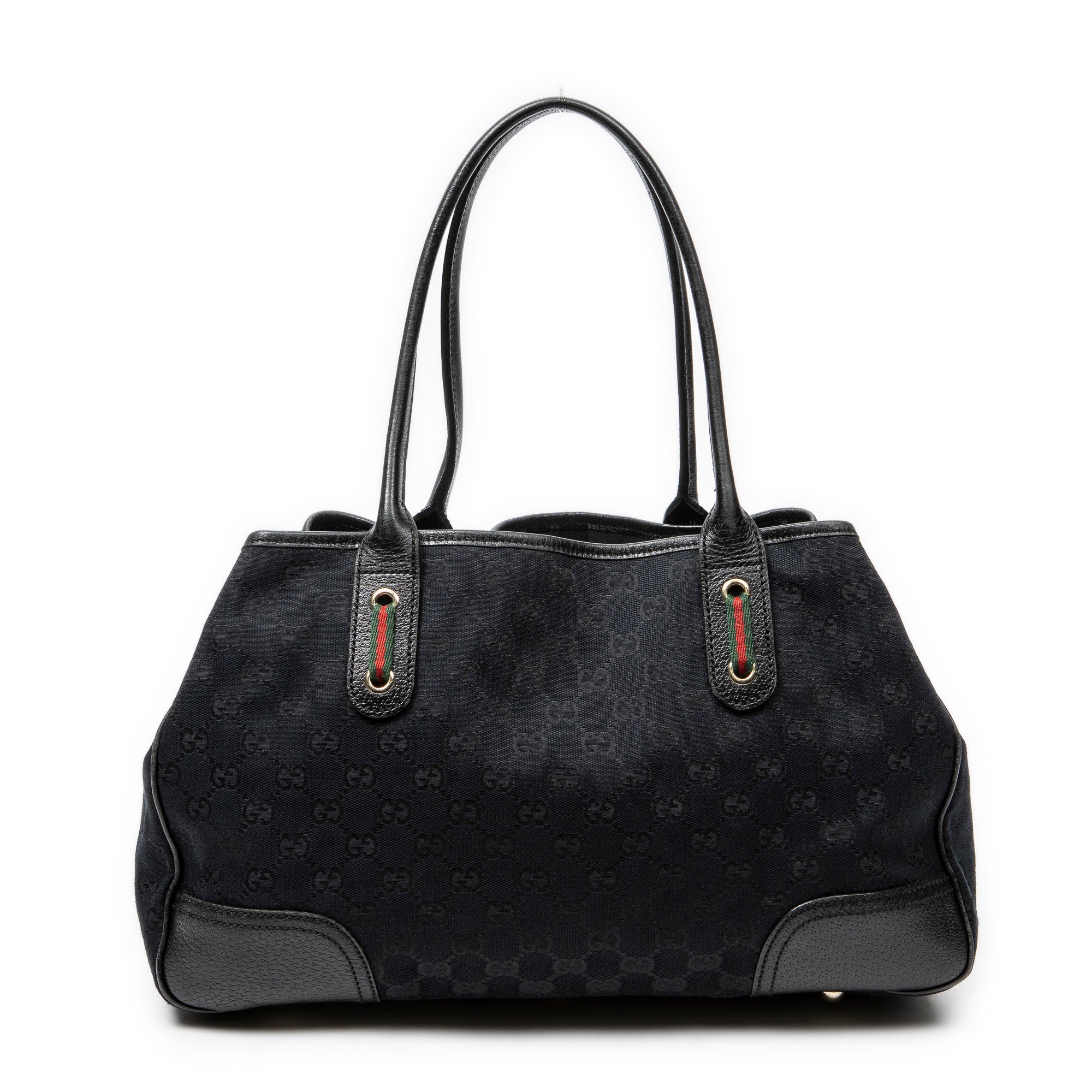 Shoulder Bag Medium Princy Tote Black Monogrammed Canvas