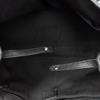 Bolso de hombro mediano Princy Tote lona monograma negro