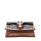 Shoulder Bag Mini Dionysus Chain Crossbody Blue Denim Monogrammed Denim Canvas