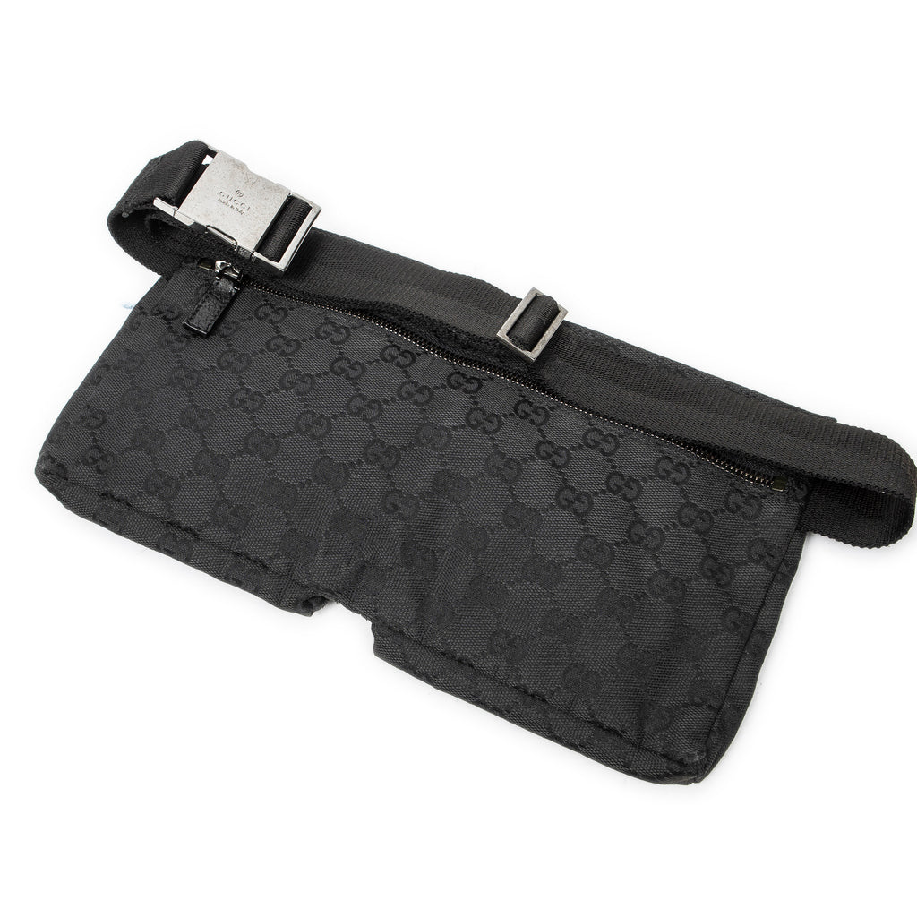 Waist Bag Waist Pouch Black Monogrammed Canvas