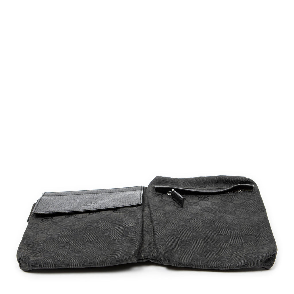 Waist Bag Waist Pouch Black Monogrammed Canvas