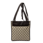 Shoulder Bag Small Flat Messenger Beige Supreme Coated Canvas
