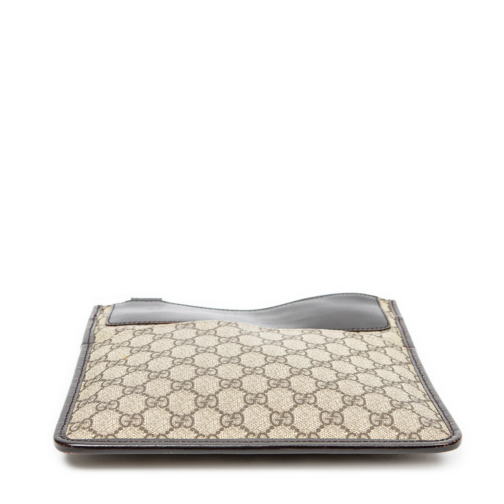 Shoulder Bag Small Flat Messenger Beige Supreme Coated Canvas