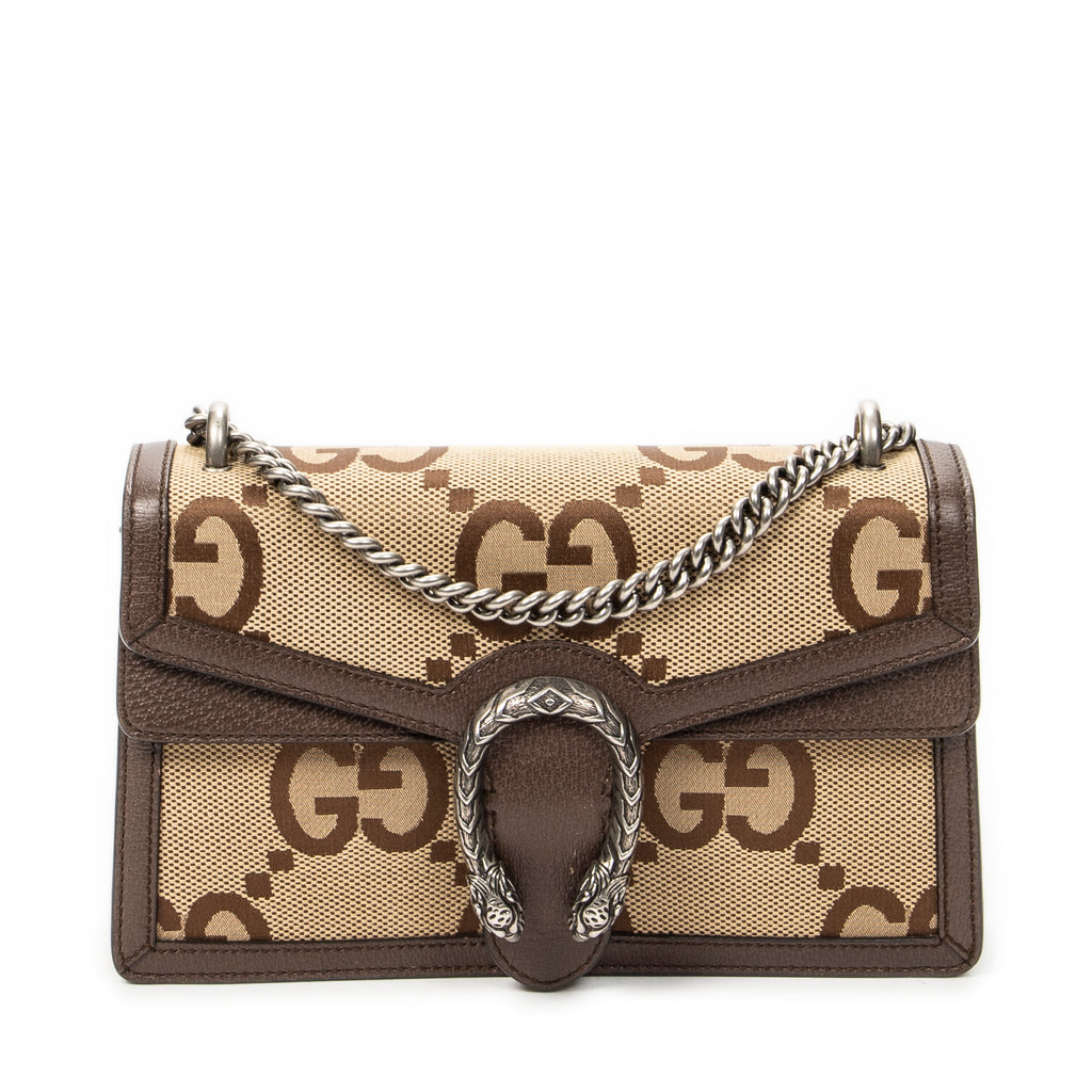 Shoulder Bag Small Dionysus Chain Crossbody Brown Jumbo GG Canvas