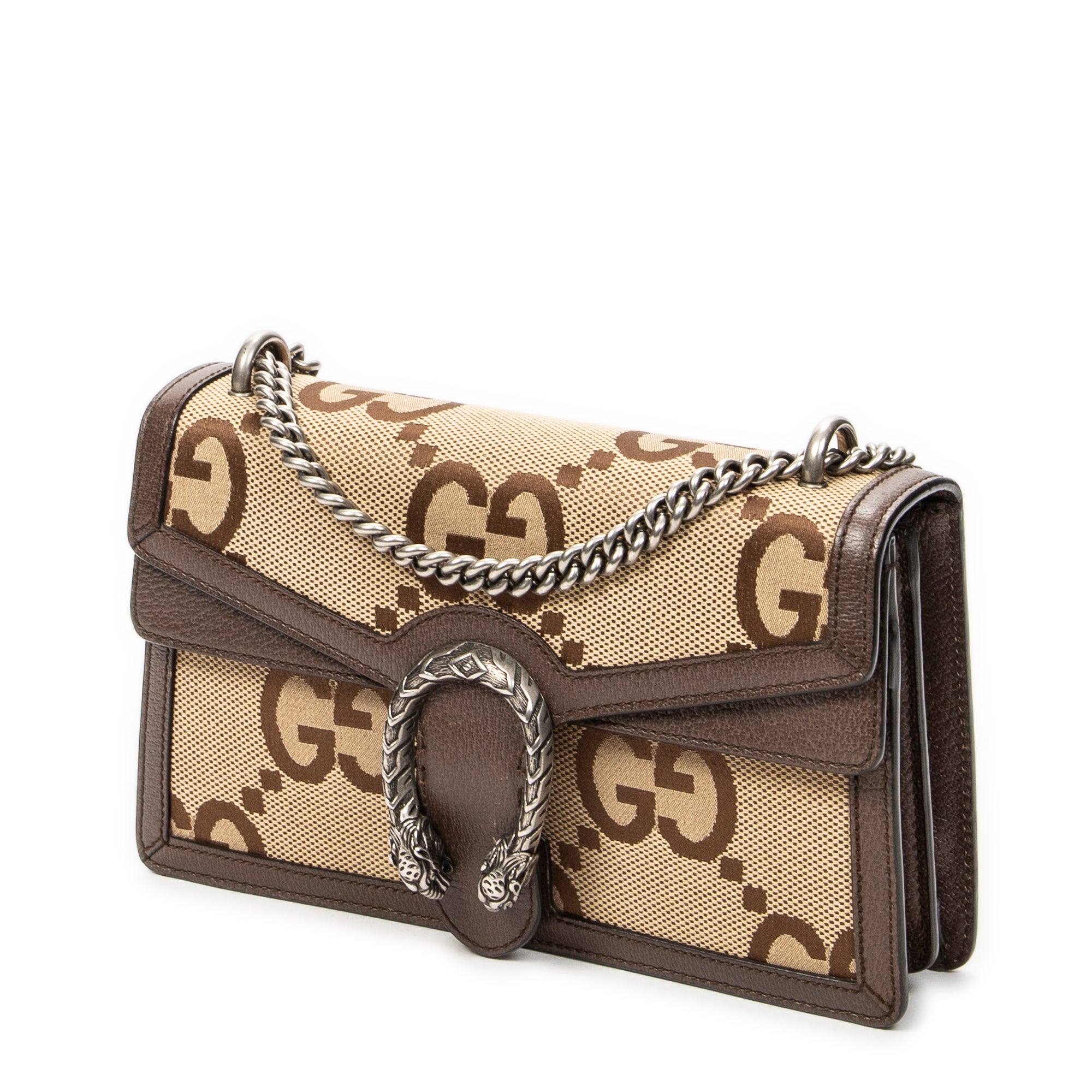 Shoulder Bag Small Dionysus Chain Crossbody Brown Jumbo GG Canvas