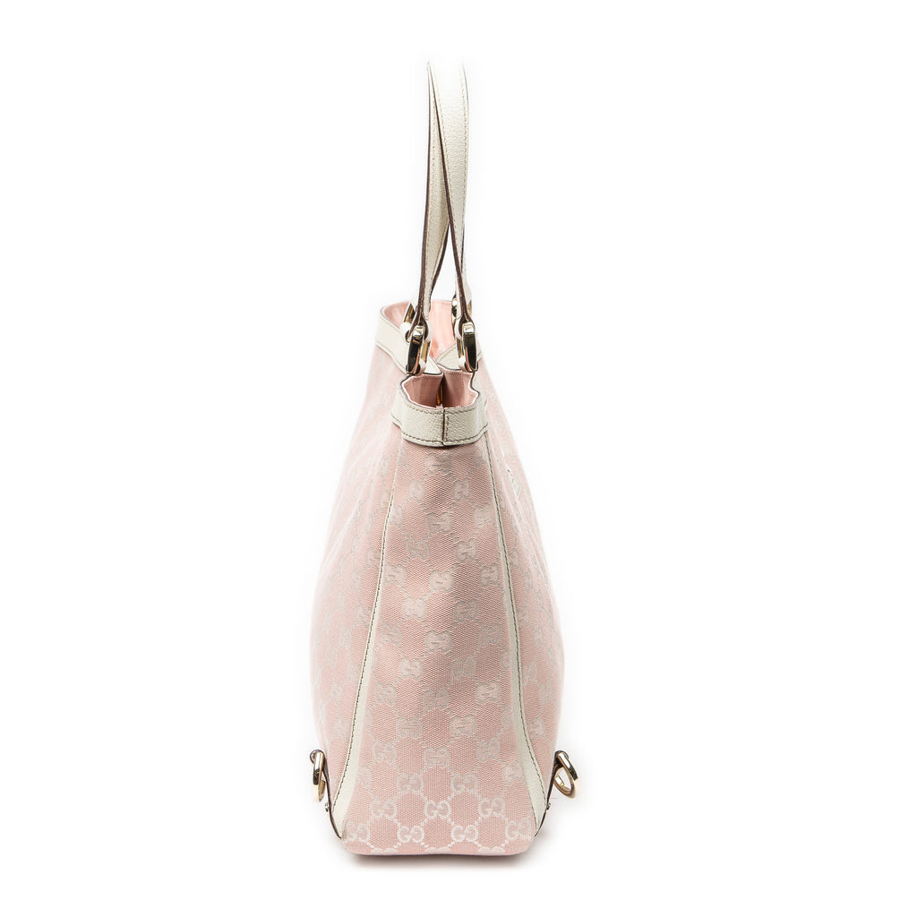 Handbag Large Abbey D-Ring Tote Pink Monogrammed Canvas