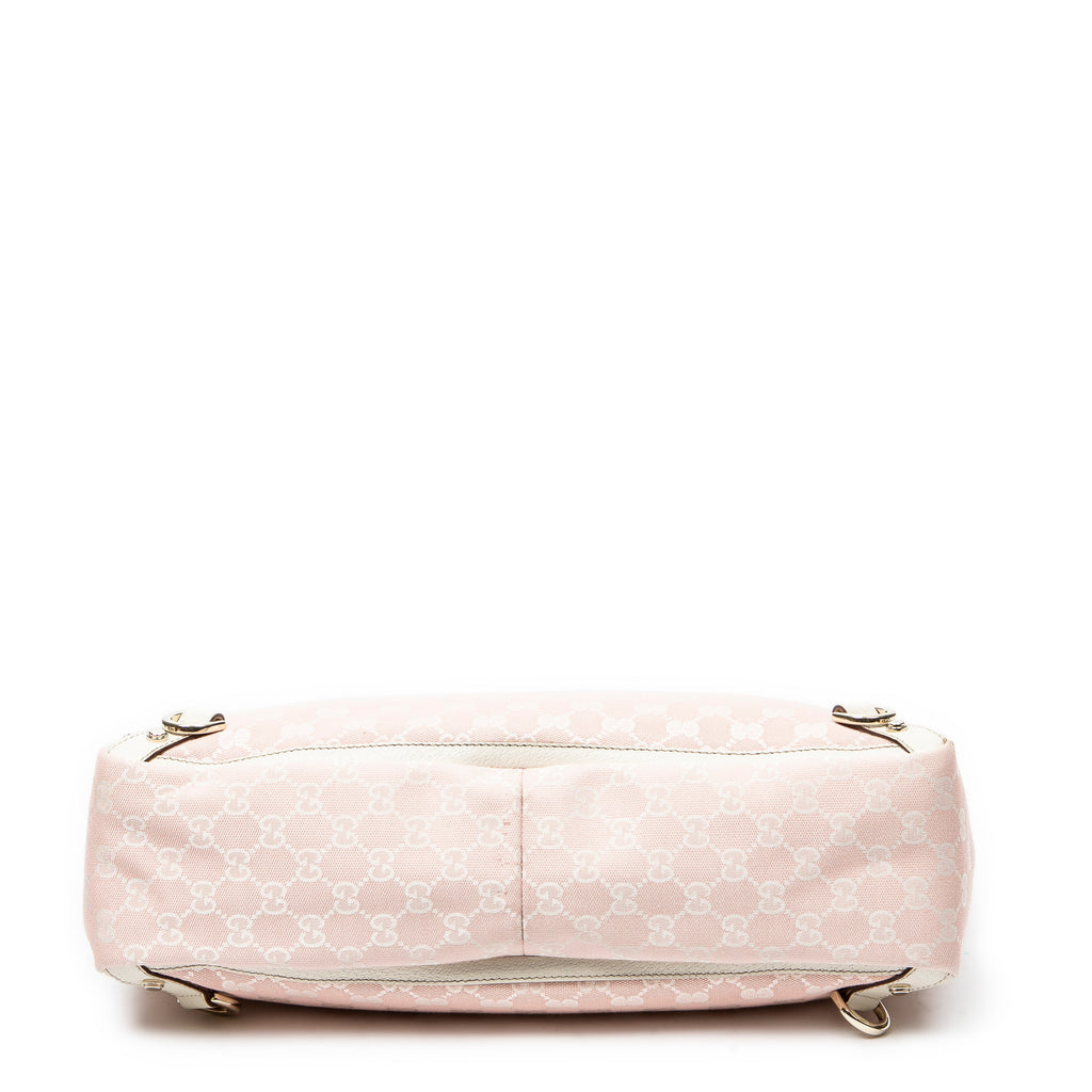 Handbag Large Abbey D-Ring Tote Pink Monogrammed Canvas